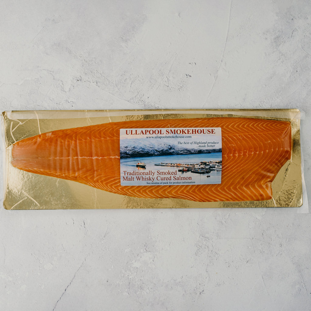 Malt whisky cured Smoked Scottish Salmon from Ullapool Smokehouse