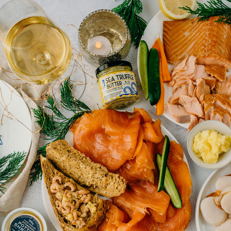 Fine Selection of Scottish Smoked Salmon for Christmas by Ullapool Smokehouse